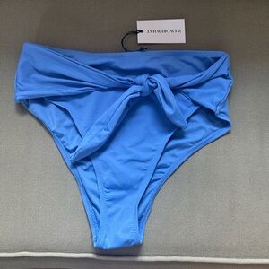 We Wore What Riviera Blue High-Waisted Bikini Bottom